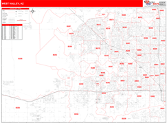 West Valley Metro Area Digital Map Red Line Style